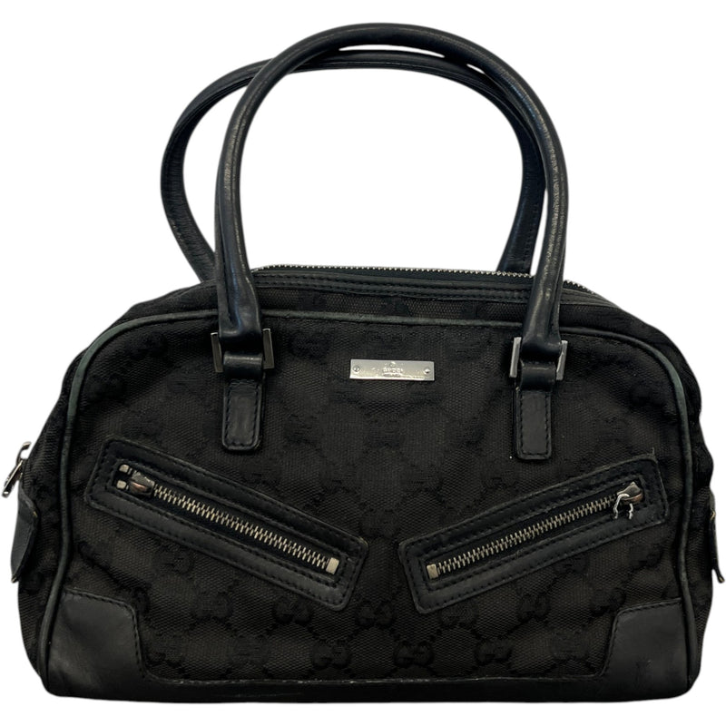 Women's GG Canvas Tote Handbag Black