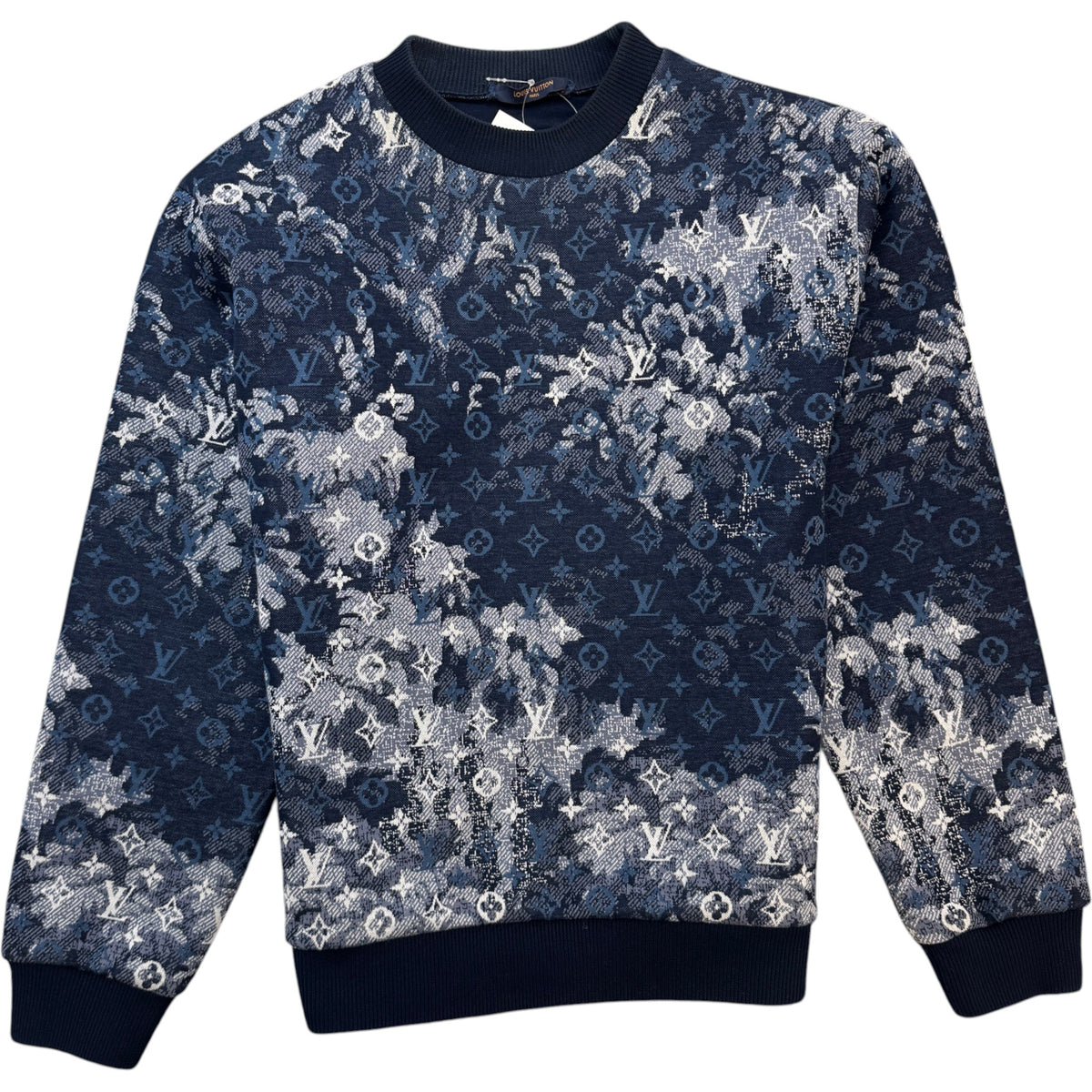 Men's Tapestry Monogram Sweatshirt Blue Size S - Photo 1