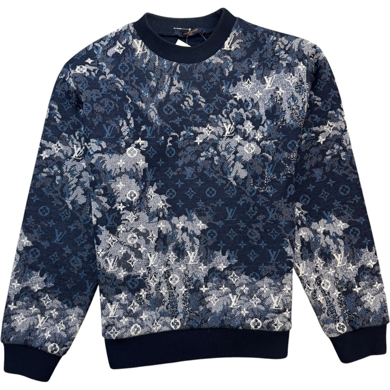 Men's Tapestry Monogram Sweatshirt Blue Size S