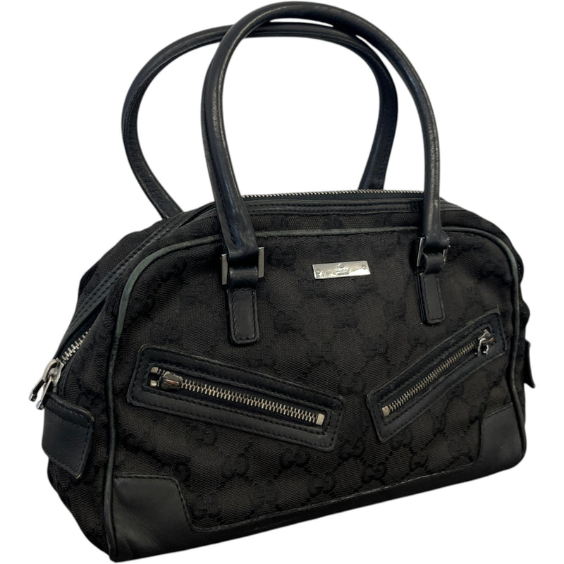 Women's GG Canvas Tote Handbag Black
