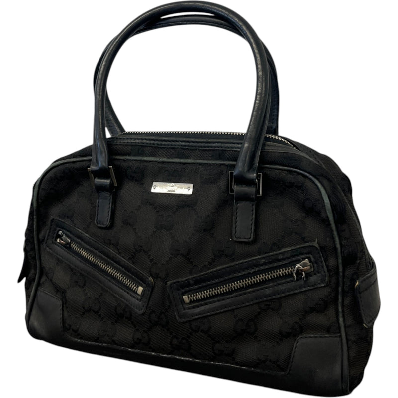 Women's GG Canvas Tote Handbag Black