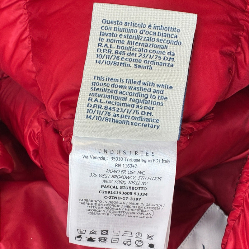 Men's Pascal Down Jacket Red Size 7 / 4XL
