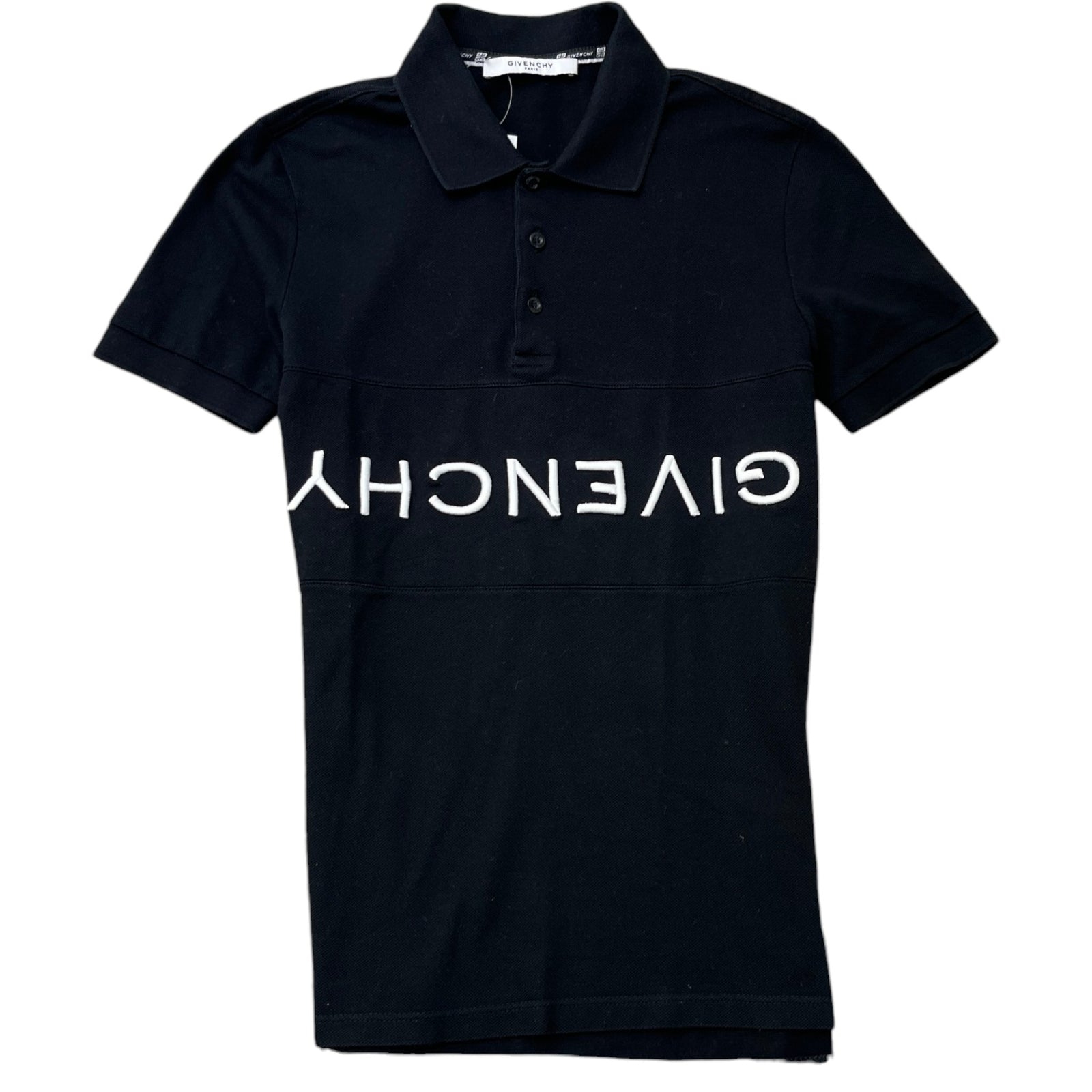 Men's Embroidered Logo Polo Shirt Black Size XS - Photo 1