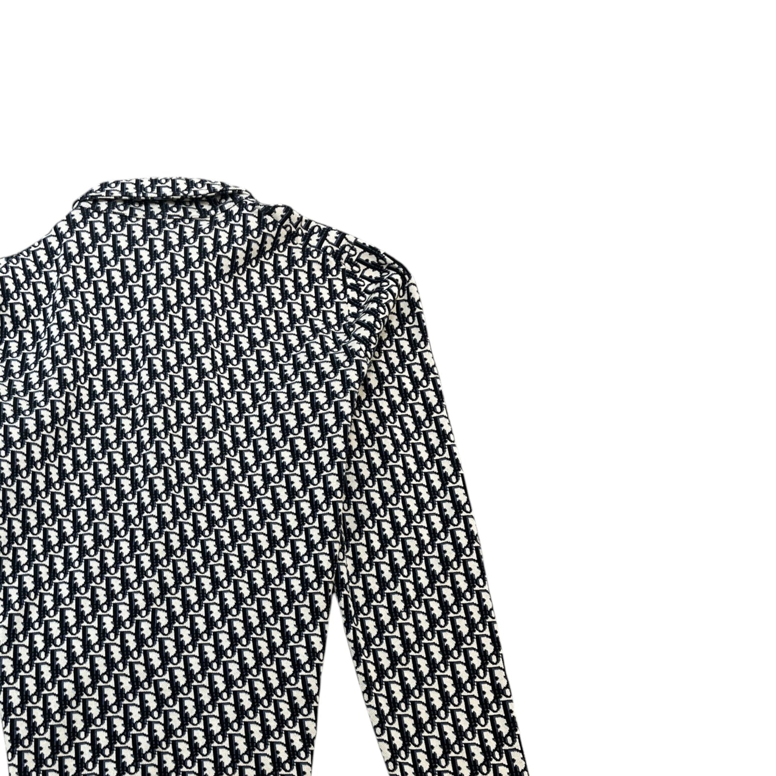 Men's Oblique Long Sleeve Shirt Beige Size M - Photo 4
