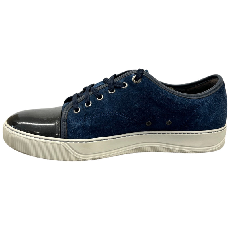 Men's DBB1 Patent Leather & Suede Low Trainers Navy Size UK 7 / EU 41