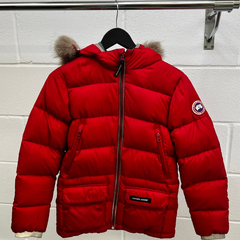Men's Youth Oliver Junior Down Jacket Red Size Age 14-16