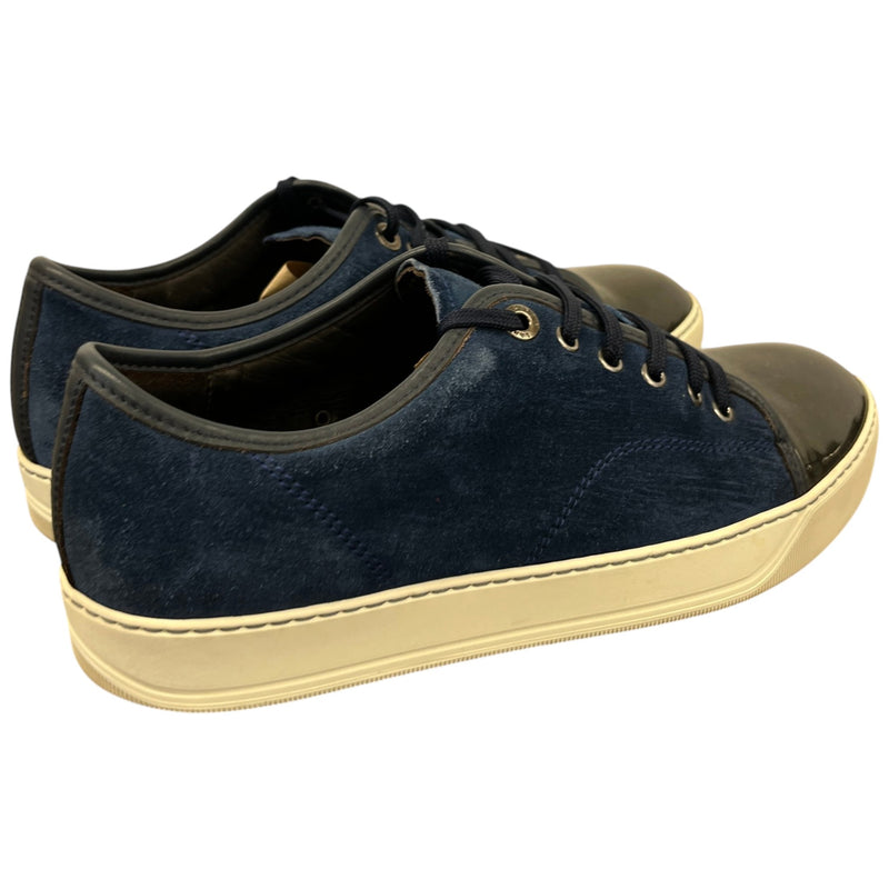 Men's DBB1 Patent Leather & Suede Low Trainers Navy Size UK 7 / EU 41