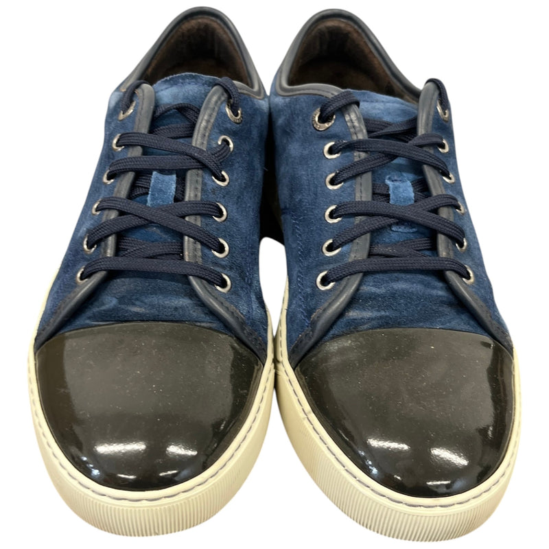 Men's DBB1 Patent Leather & Suede Low Trainers Navy Size UK 7 / EU 41