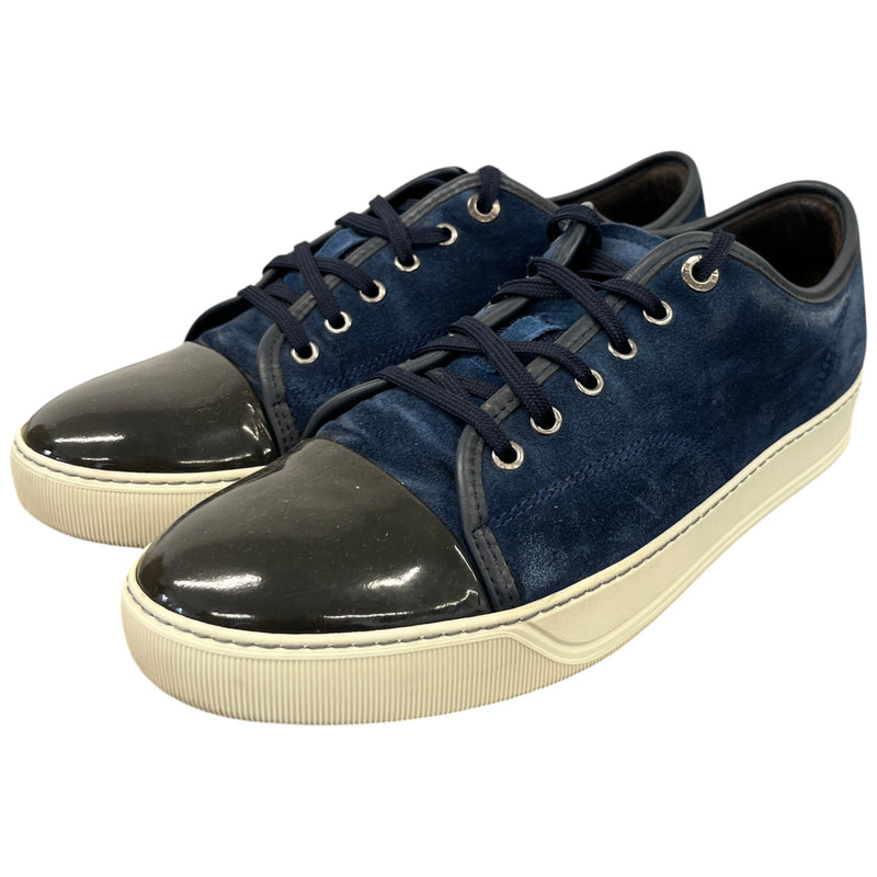 Men's DBB1 Patent Leather & Suede Low Trainers Navy Size UK 7 / EU 41