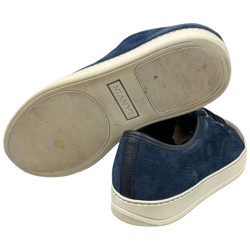 Men's DBB1 Patent Leather & Suede Low Trainers Navy Size UK 7 / EU 41