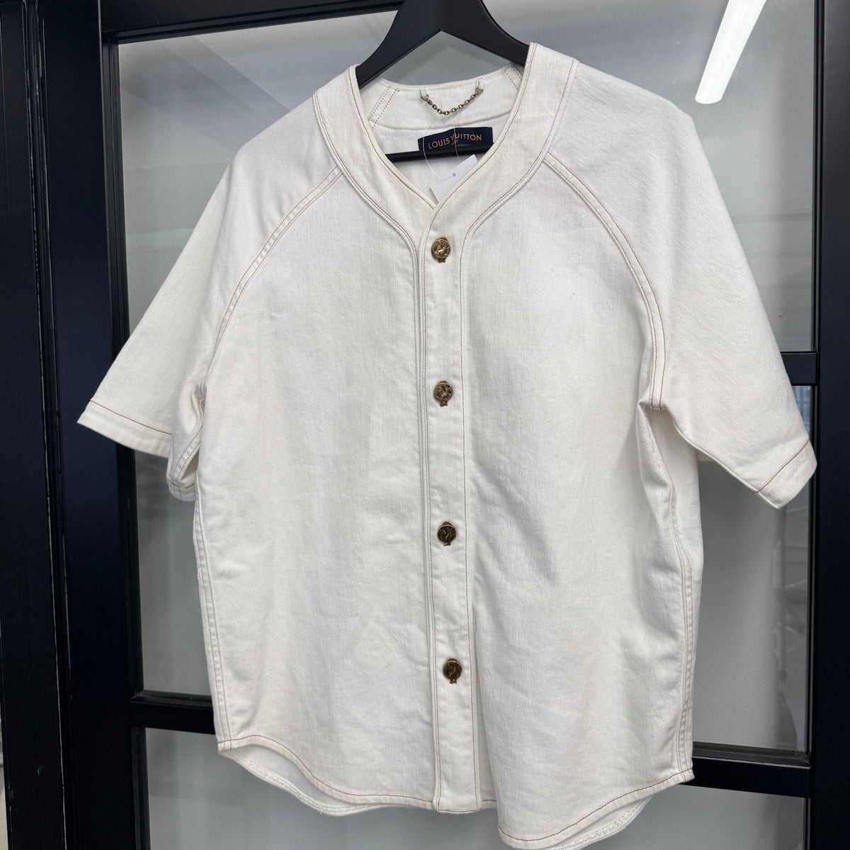 Men's Baseball OverShirt White Size L - Photo 7