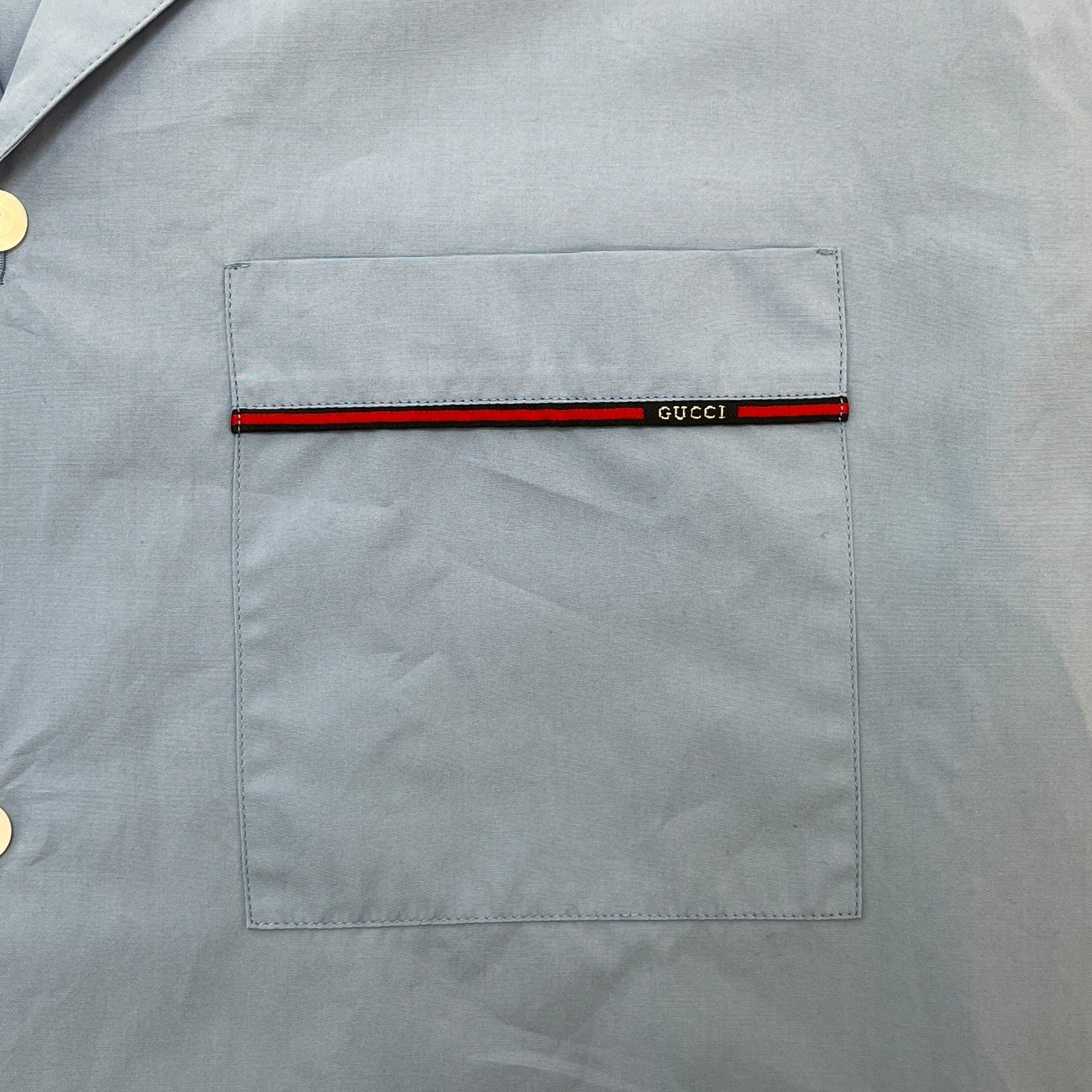 Men's Pocket Logo Short Sleeve Shirt Blue Size IT 50 / UK L - Photo 6