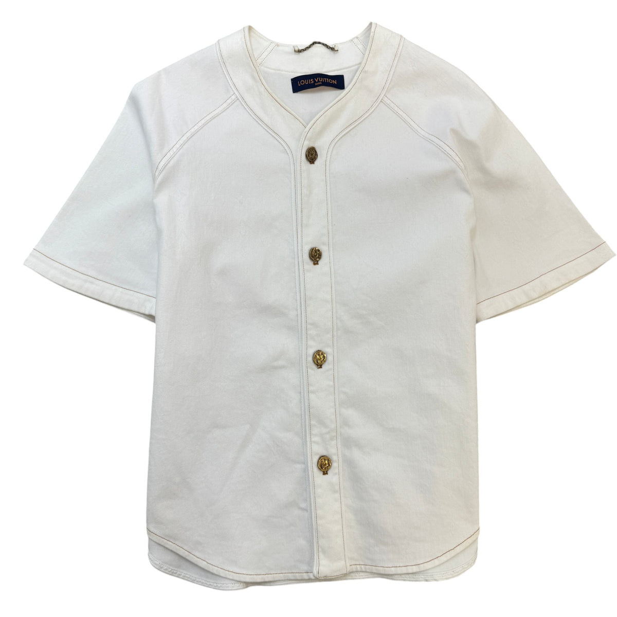 Men's Baseball OverShirt White Size L - Photo 1