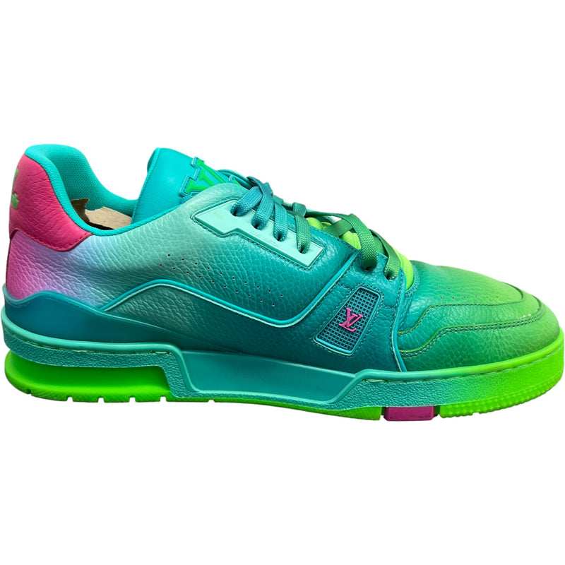 Men's Lv Ombre Low Trainers Green Size EU 42 / UK 8