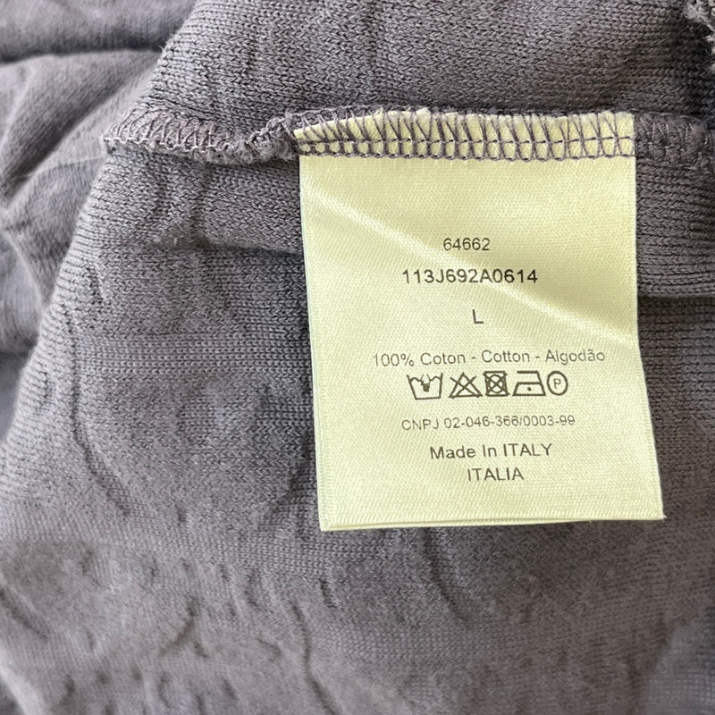 Men's Oblique Towelling T-Shirt Navy Size L