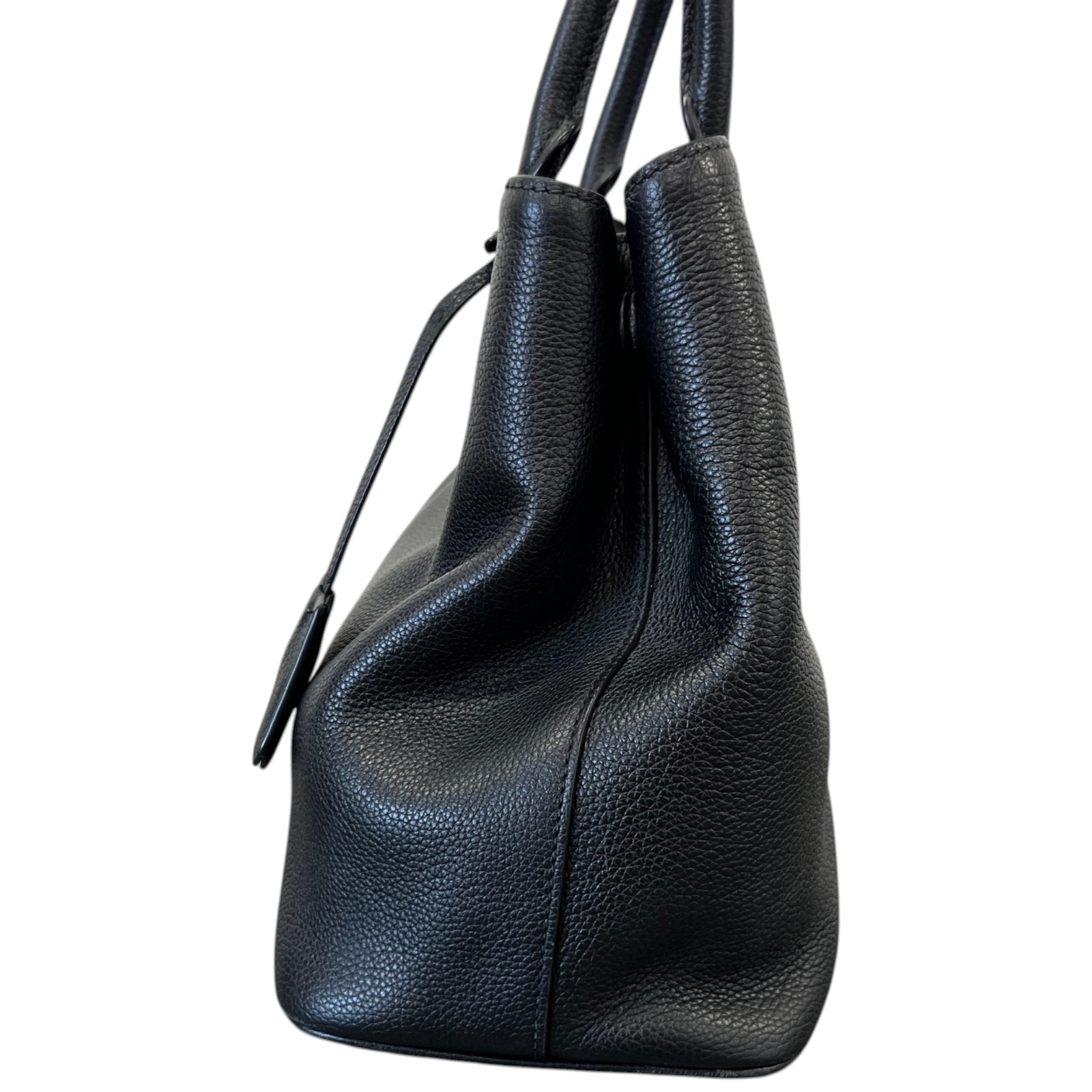 Women's Vitello Daino Handbag Black - Photo 6