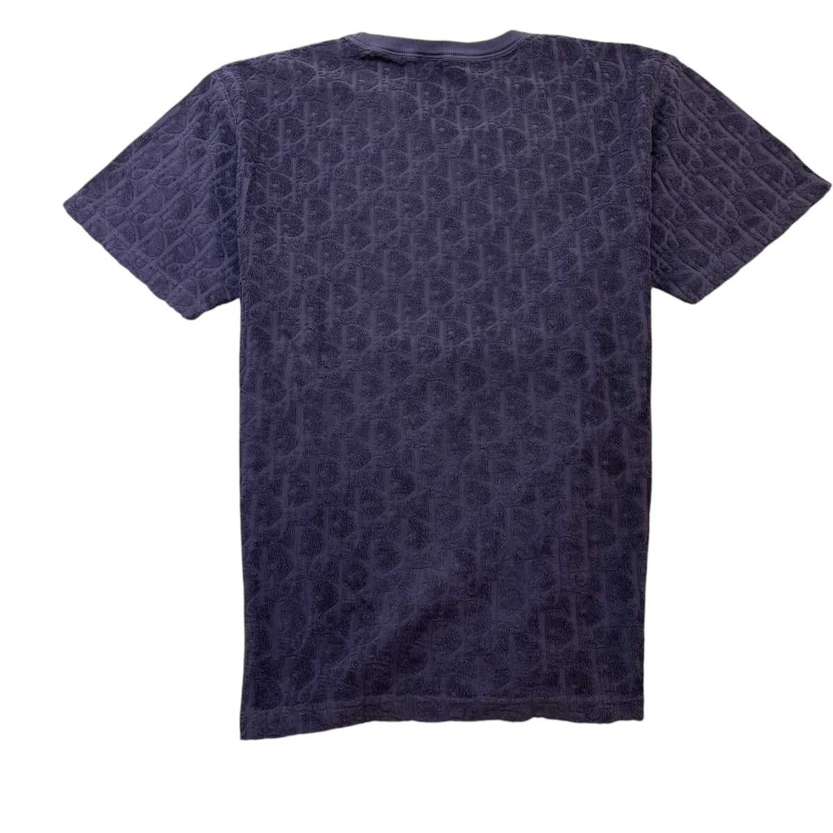 Men's Oblique Towelling T-Shirt Navy Size L - Photo 2