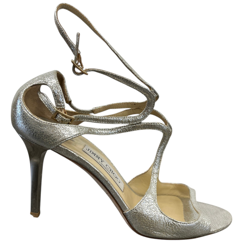 Women's Strappy Heels Silver Size UK 6 / EU 39
