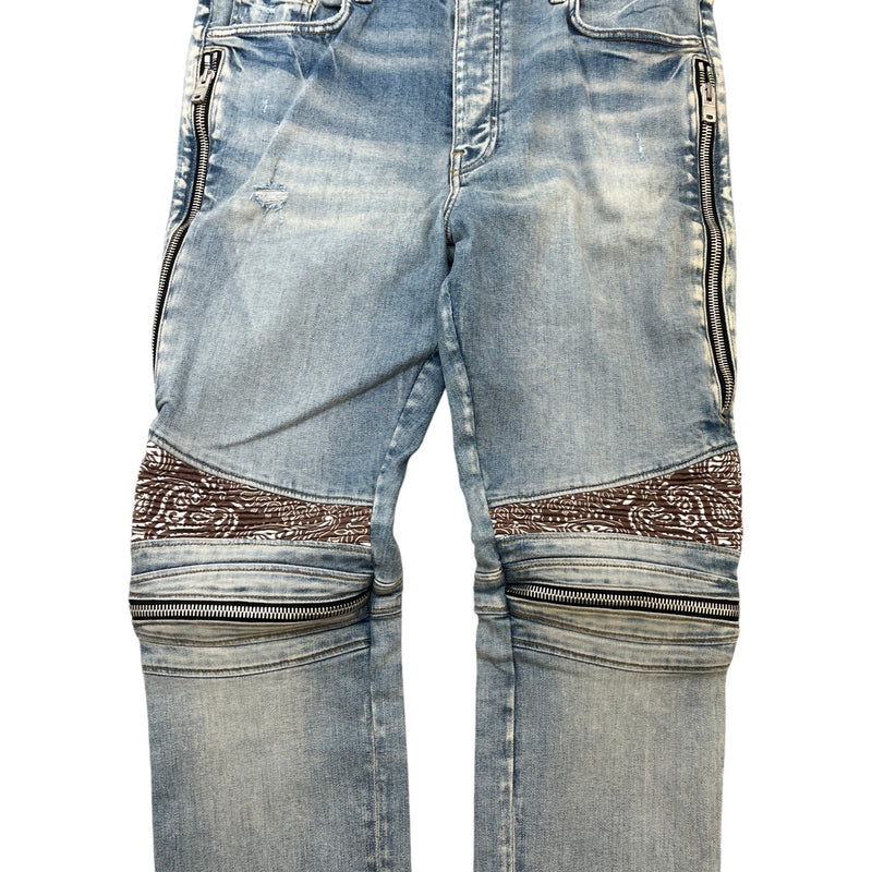 Men's Paisley Mx2 Jeans Blue Size XL / W36