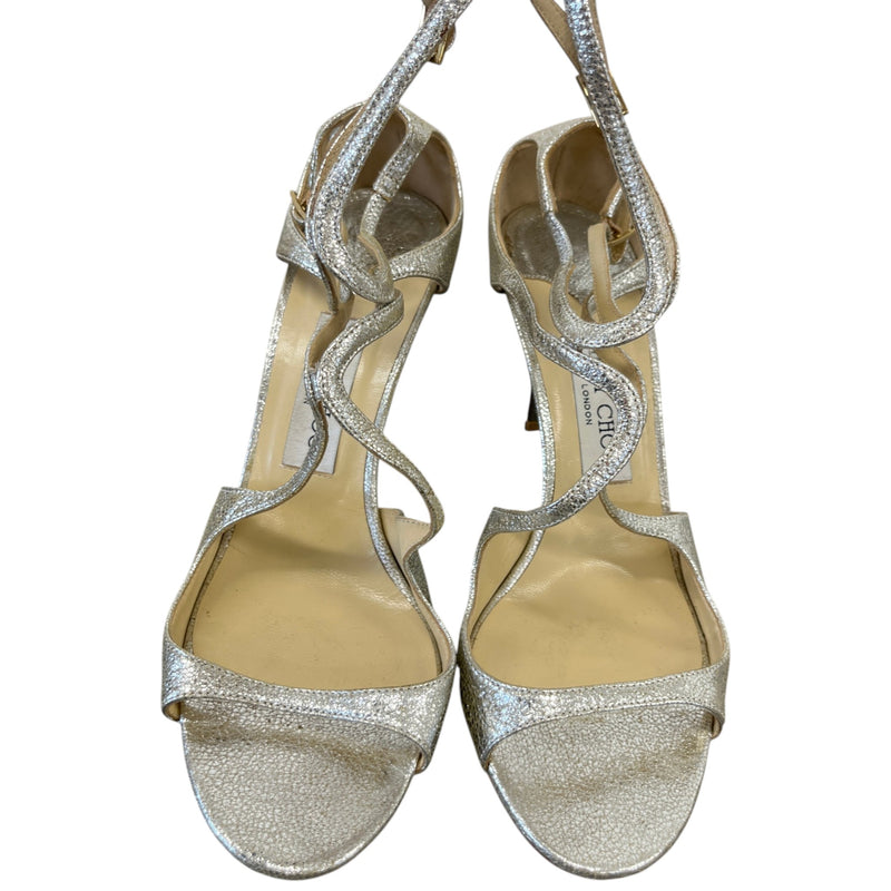 Women's Strappy Heels Silver Size UK 6 / EU 39