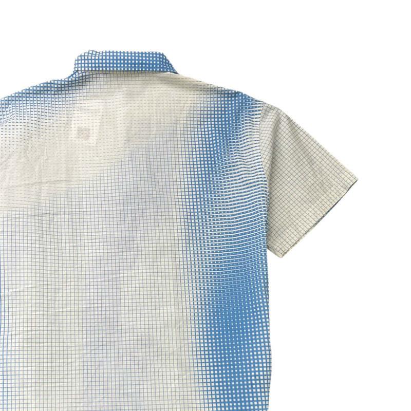Men's Pixel Triangle Logo Short Sleeve Shirt Blue Size XL