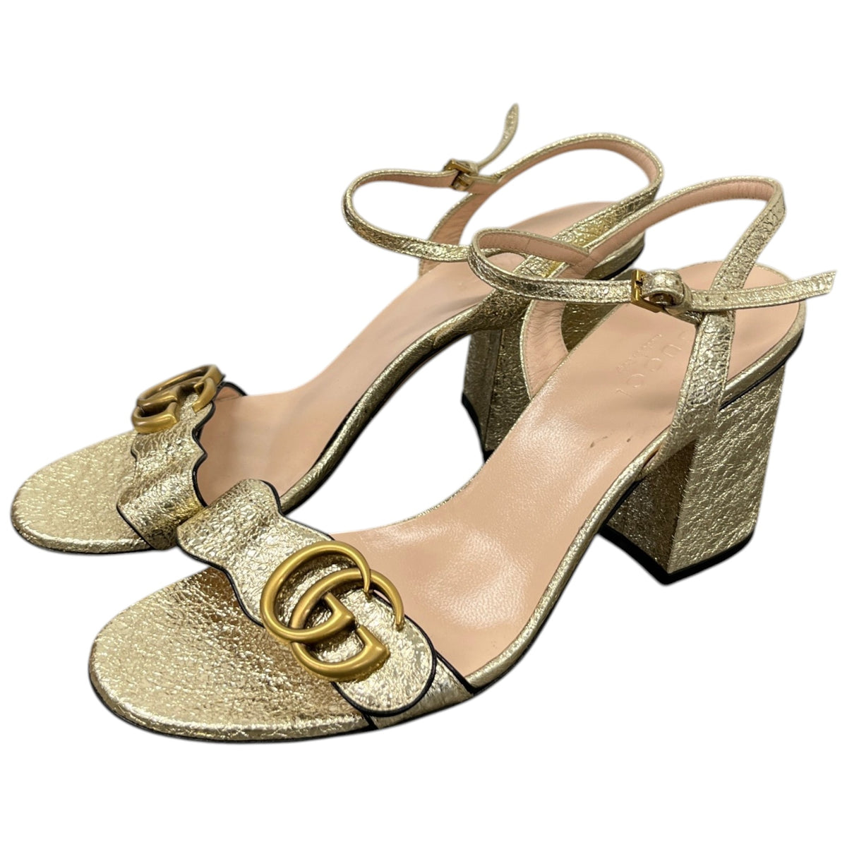 Women's GG Marmont Heels Gold Size UK 3 / EU 36 - Photo 9