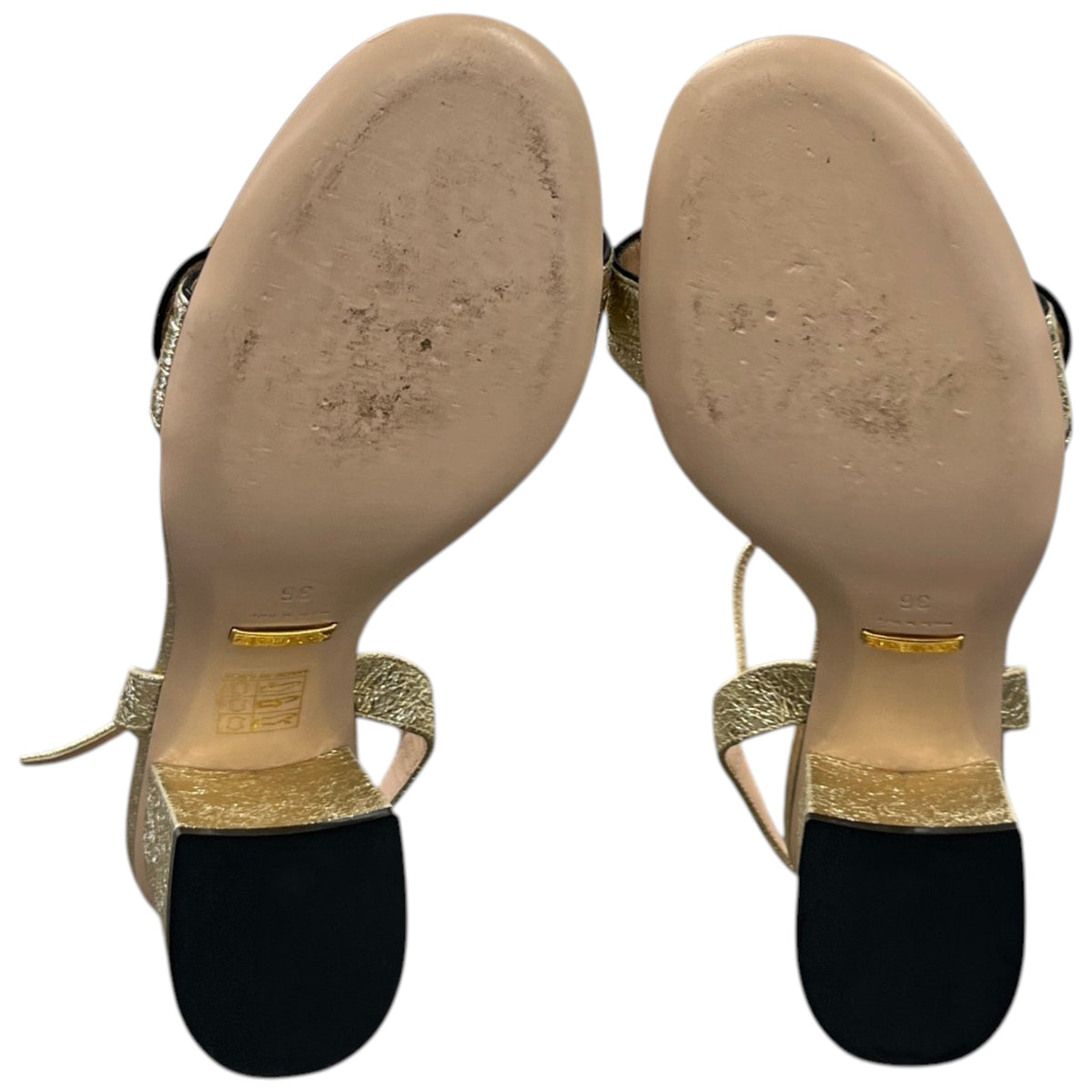 Women's GG Marmont Heels Gold Size UK 3 / EU 36 - Photo 10