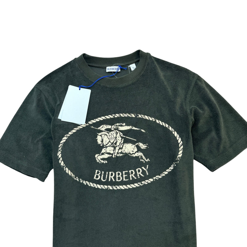 Men's Knight Stamp Logo T-Shirt Khaki Size XS