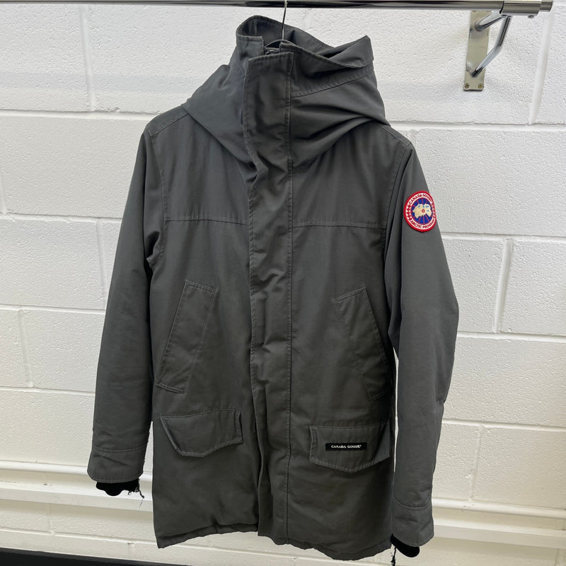 Men's Langford Parka Down Jacket Grey Size XS