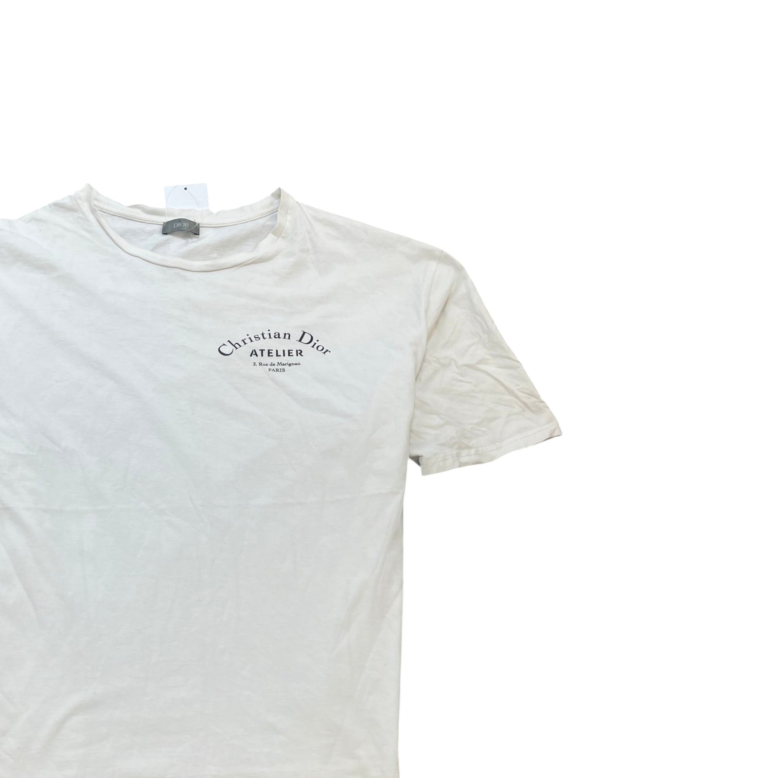 Men's Atelier Logo Print T-Shirt White Size XXXL - Photo 3