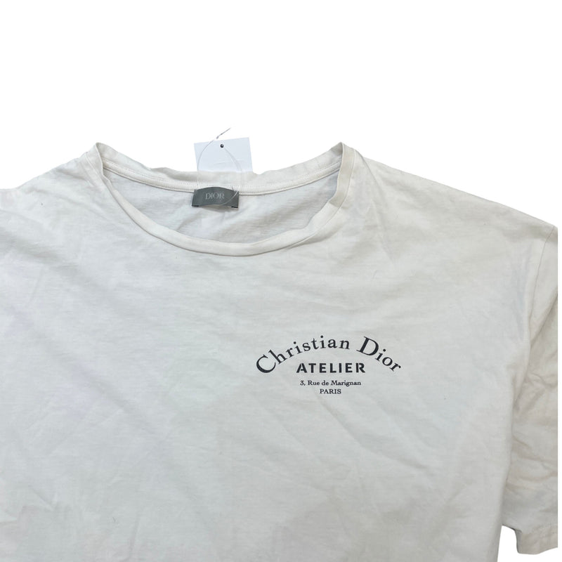 Men's Atelier Logo Print T-Shirt White Size XXXL