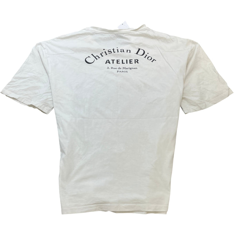 Men's Atelier Logo Print T-Shirt White Size XXXL