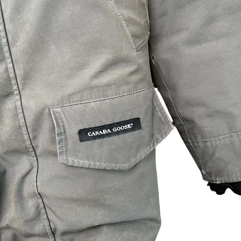 Men's Langford Parka Down Jacket Grey Size XS