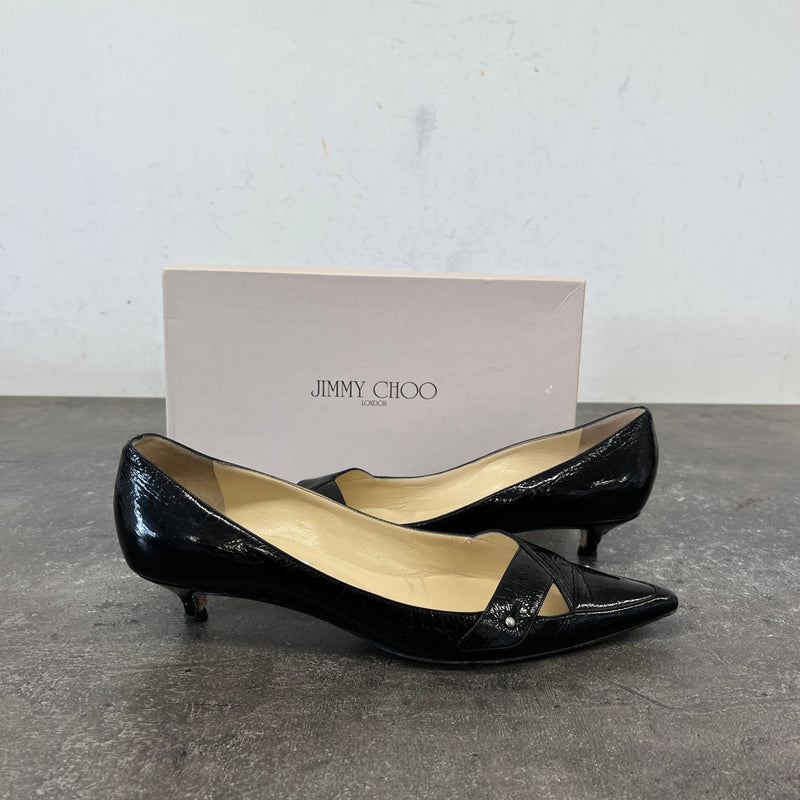 Women's Cutout Kitten Heels Black Size UK 6 / EU 39