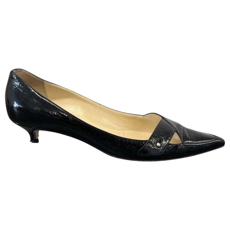 Women's Cutout Kitten Heels Black Size UK 6 / EU 39