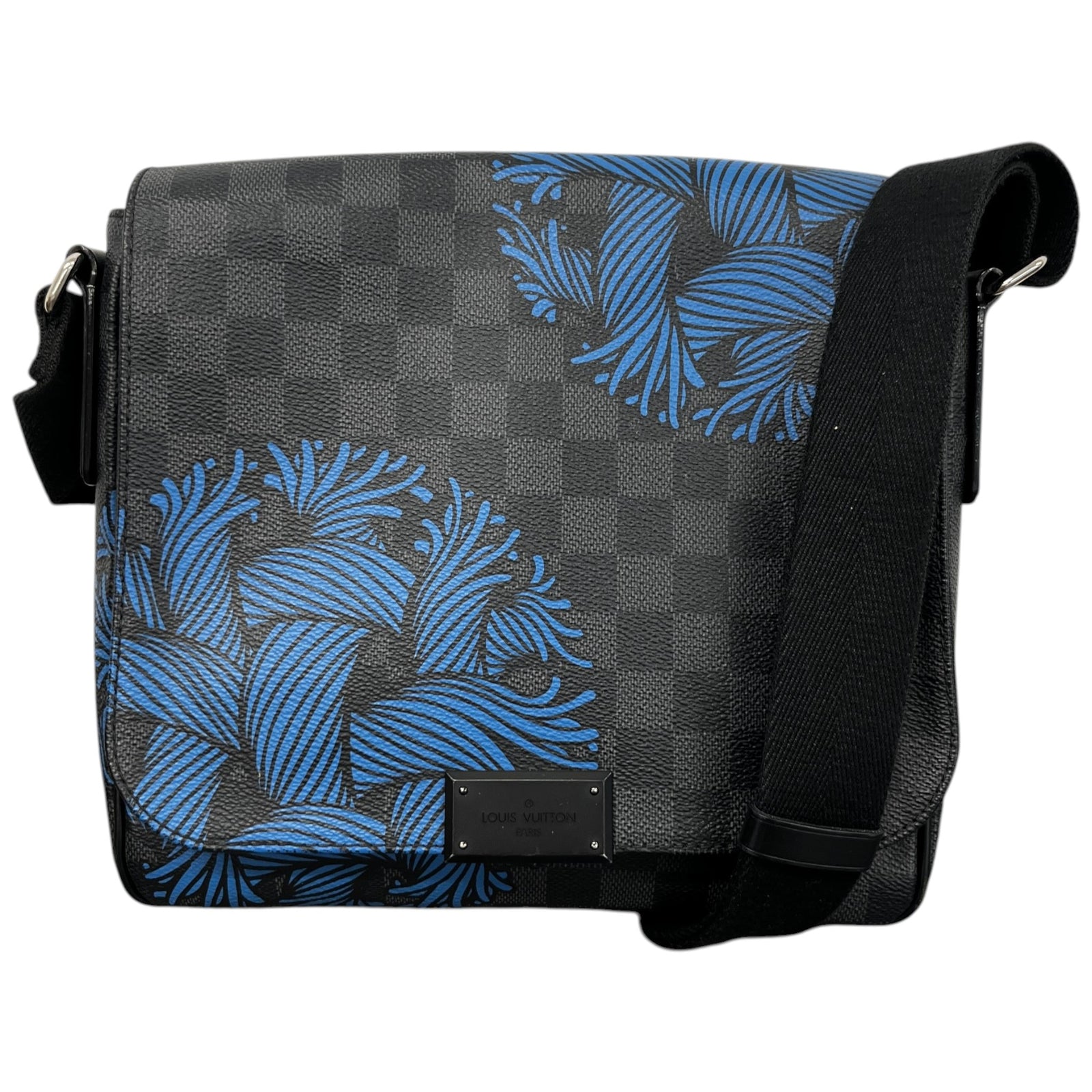 Men's Damier Graphite District Pm Christopher Nemeth Rope Messenger Bag Black - Photo 1