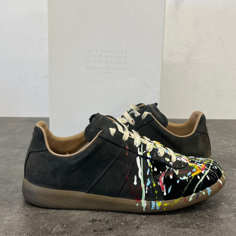 Men's Paint Replica Low Trainers Black Size UK 6 / EU 40
