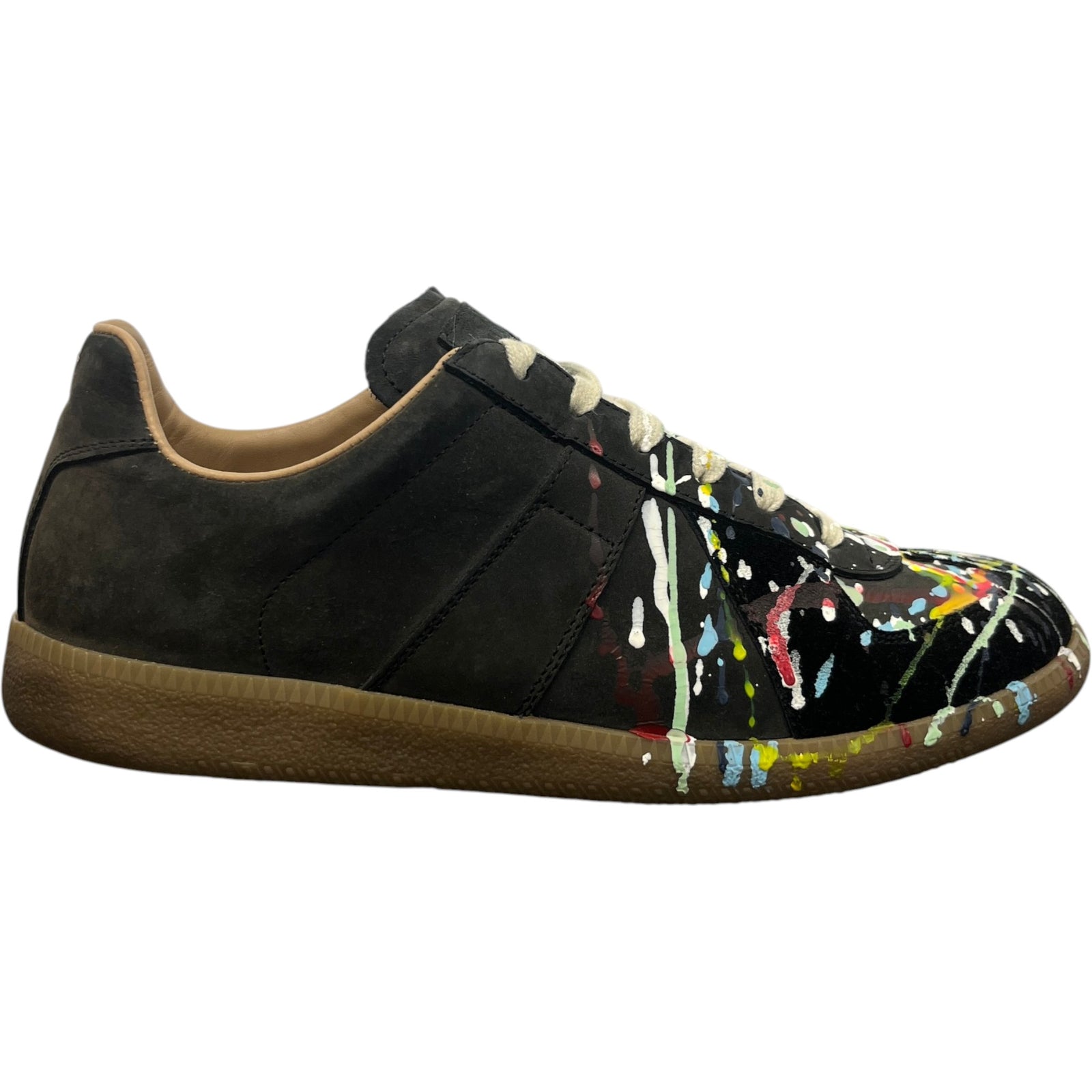Men's Paint Replica Low Trainers Black Size UK 6 / EU 40 - Photo 1
