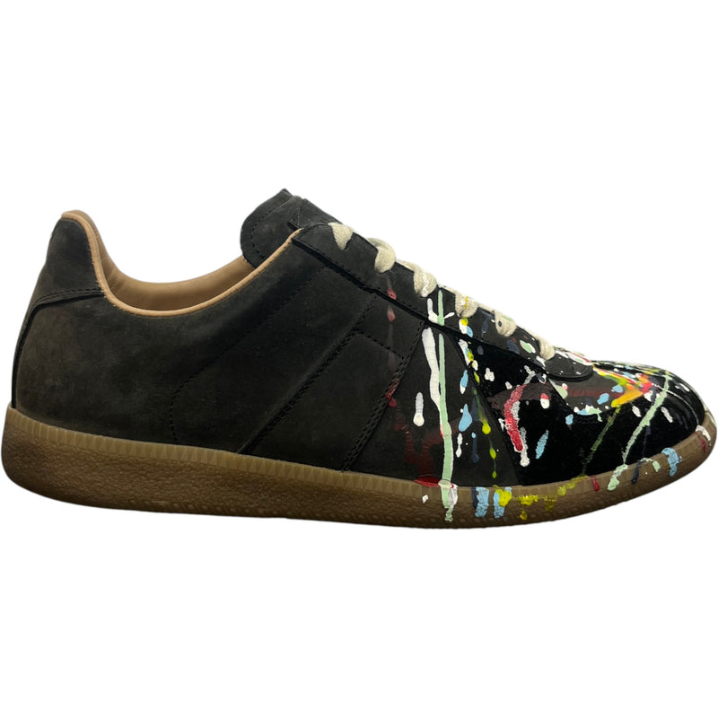 Men's Paint Replica Low Trainers Black Size UK 6 / EU 40