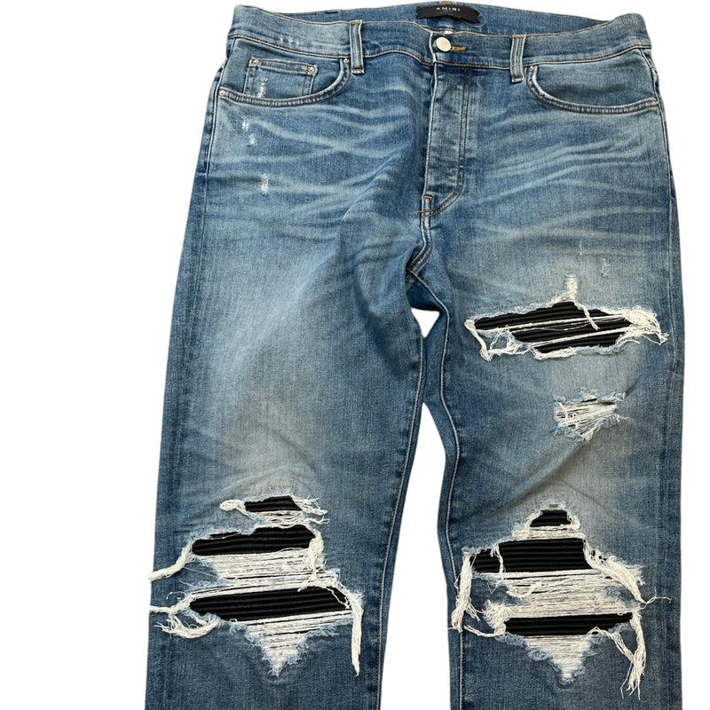 Men's Distressed MX1 Jeans Blue Size XL / W36