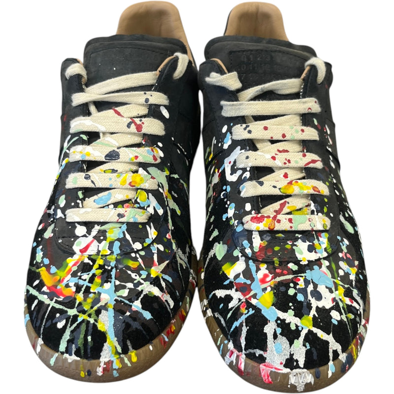 Men's Paint Replica Low Trainers Black Size UK 6 / EU 40