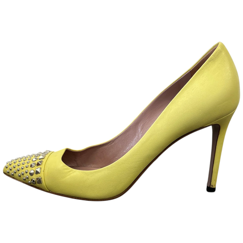 Women's Studded Heels Yellow Size UK 5 / EU 38