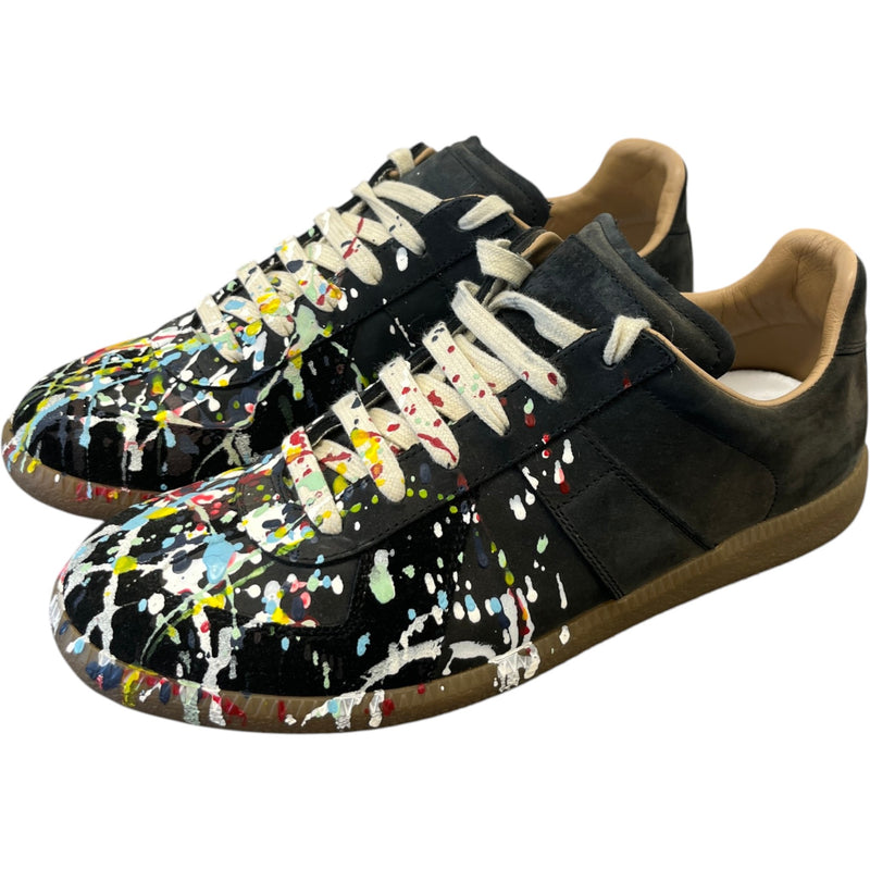 Men's Paint Replica Low Trainers Black Size UK 6 / EU 40