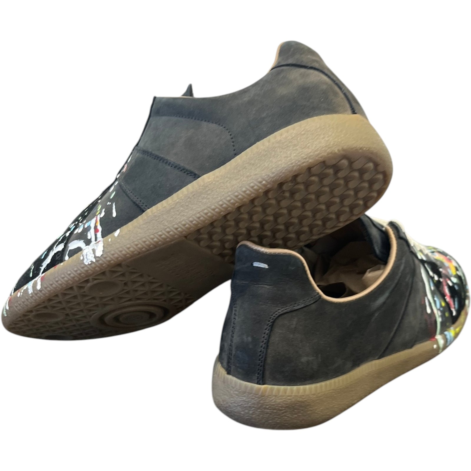Men's Paint Replica Low Trainers Black Size UK 6 / EU 40 - Photo 10