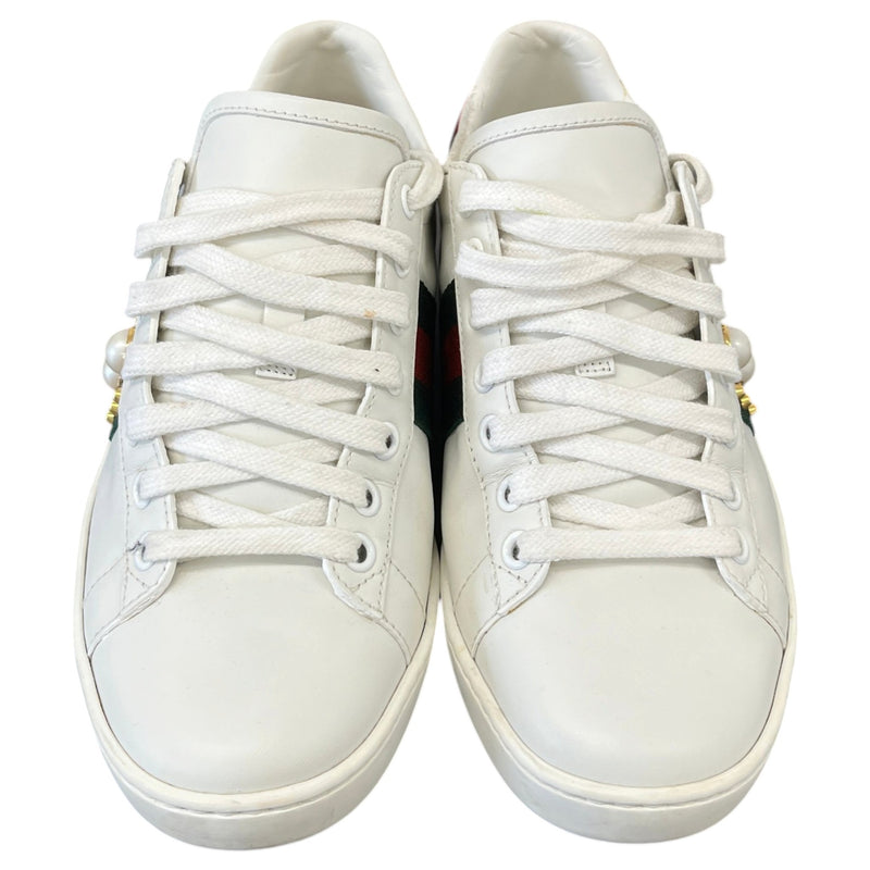 Women's Embellished Ace Low Trainers White Size UK 4 / EU 37