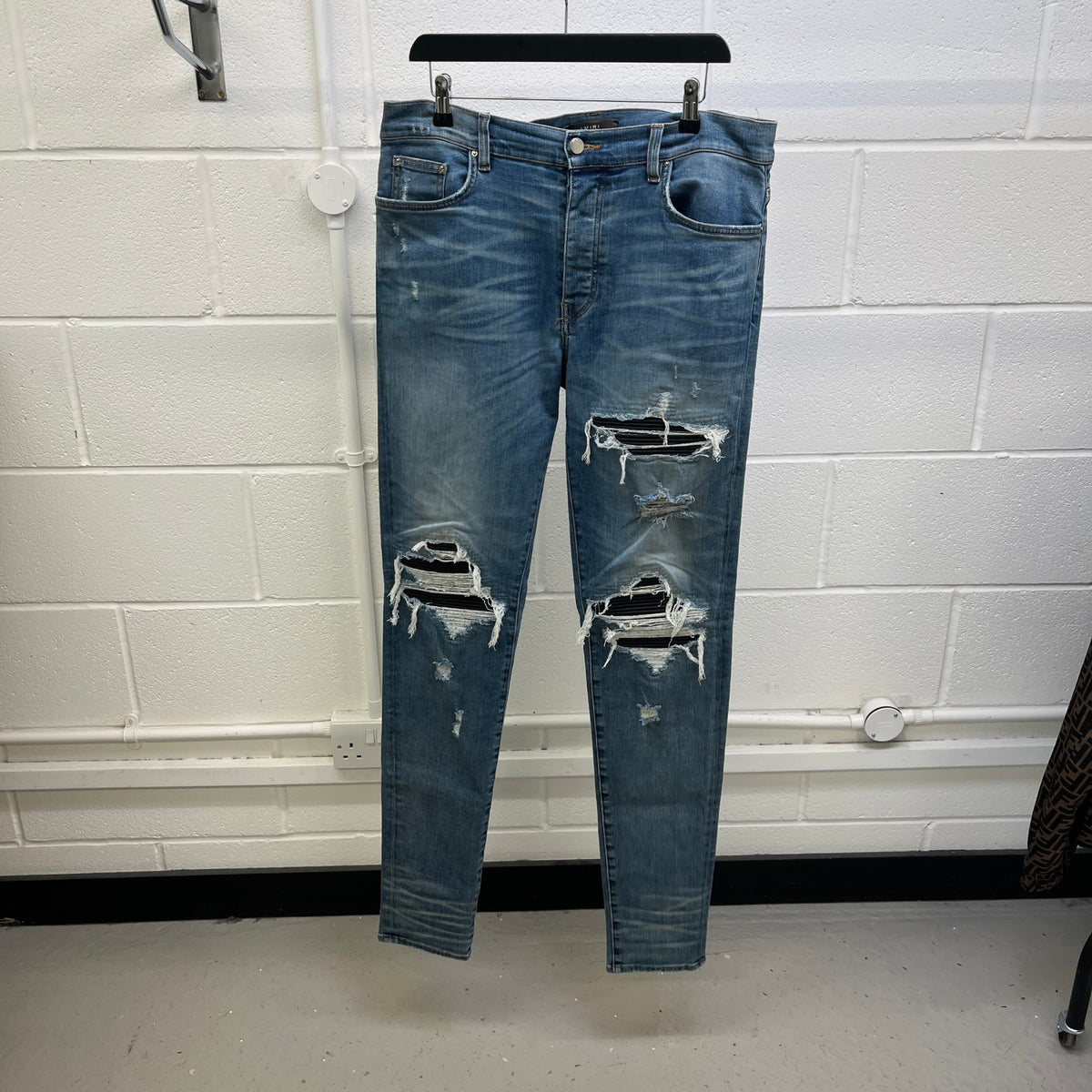 Men's Distressed MX1 Jeans Blue Size XL / W36 - Photo 8