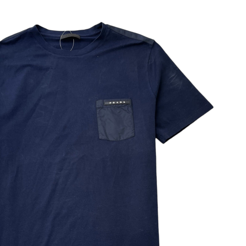 Men's Plaque Logo T-Shirt Navy Size XL