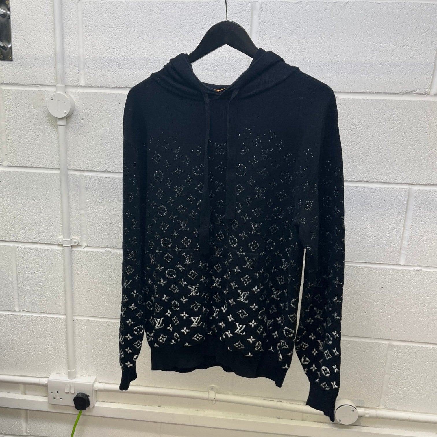 Men's Monogram Gradient Hoodie Black Size M - Photo 7