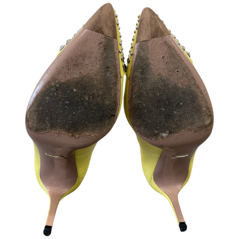 Women's Studded Heels Yellow Size UK 5 / EU 38