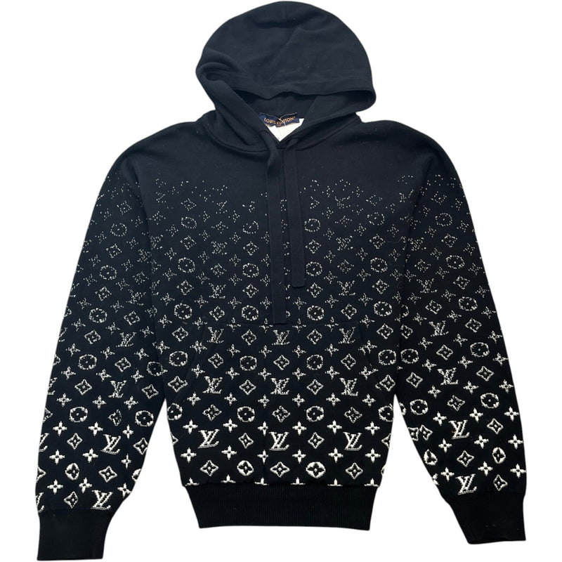 Men's Monogram Gradient Hoodie Black Size M